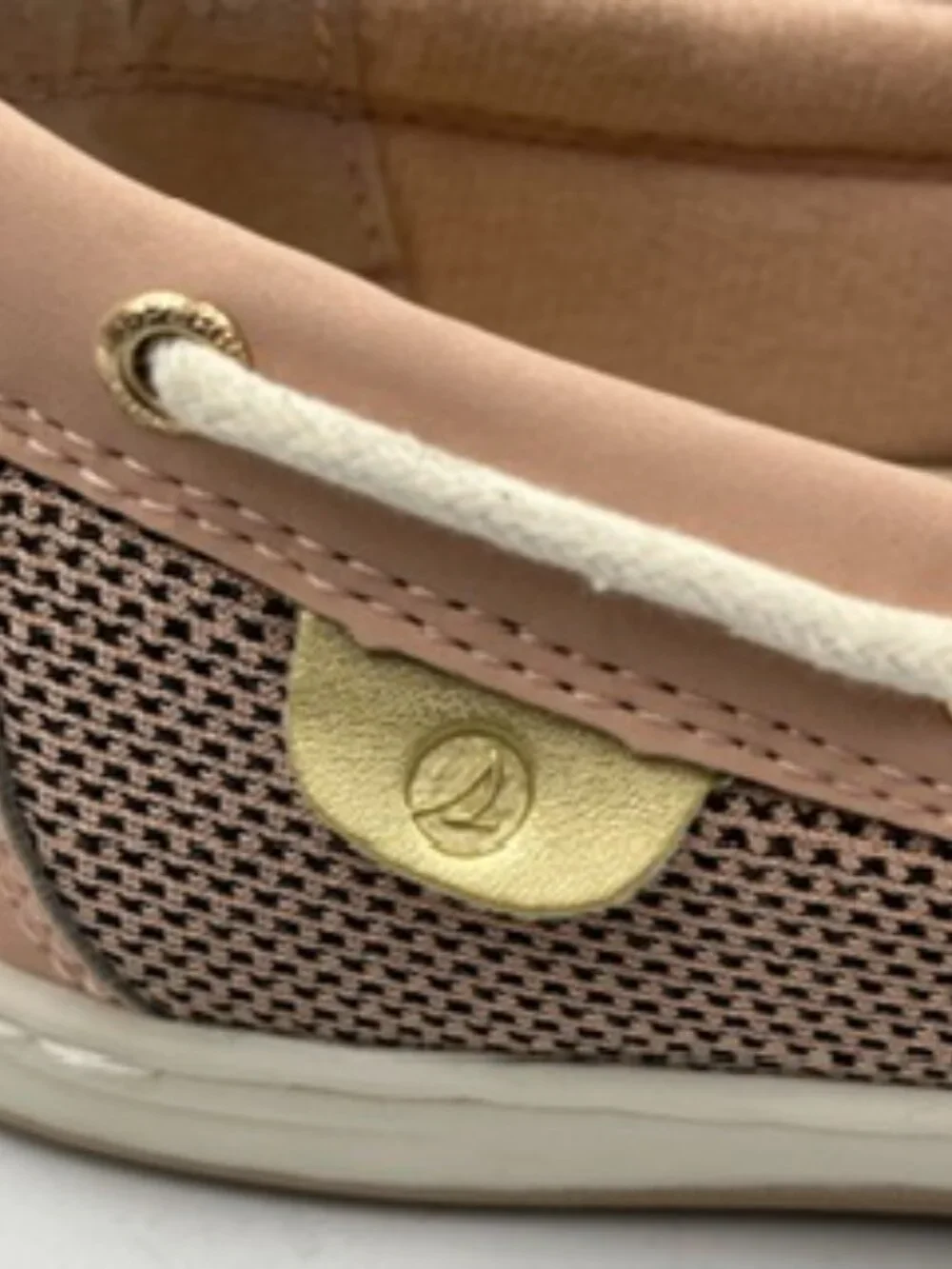 New Sperry Shorerider 3-Eye Boat shoes women’s Sz 5 light pink slip-on NWOB